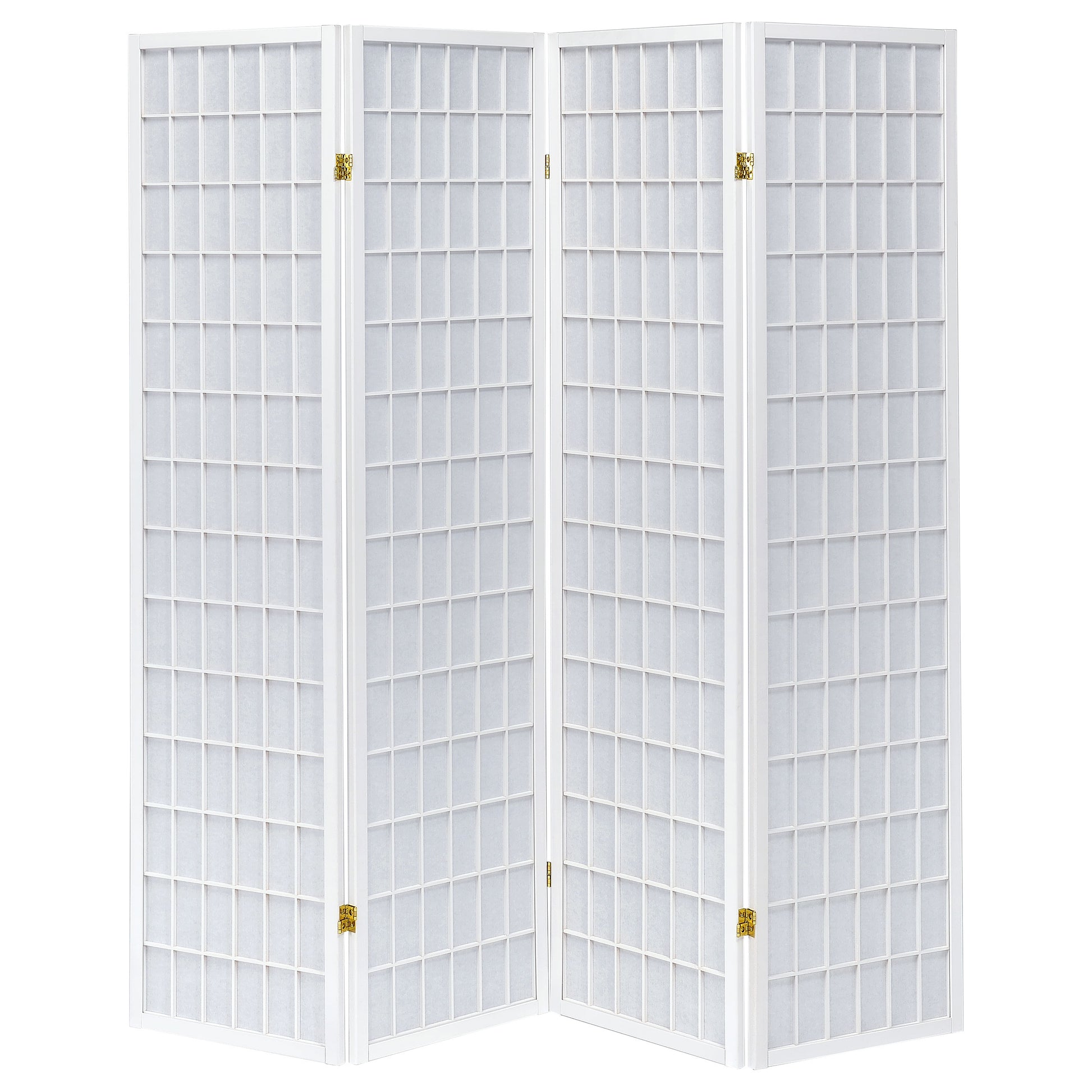 Roberto 4-Panel Room Divider Folding Shoji Screen White