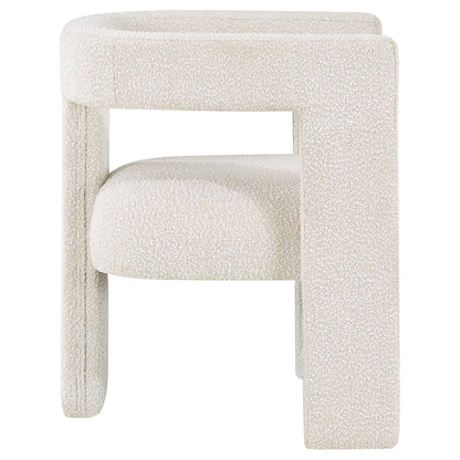 Petra Boucle Upholstered Accent Side Chair White