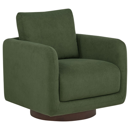 Iris Fabric Upholstered Swivel Accent Chair Matcha - The Sleep Loft - Online Mattress Showroom NYC