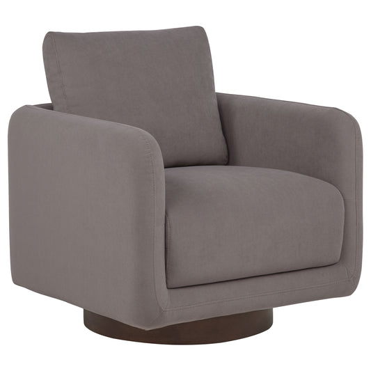 Iris Fabric Upholstered Swivel Accent Chair Stone - The Sleep Loft - Online Mattress Showroom NYC