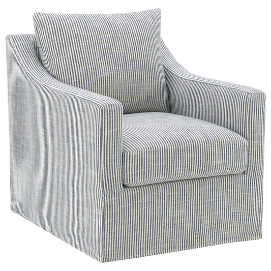 Winter Upholstered Sloped Arm Accent Swivel Chair Grey - The Sleep Loft - Online Mattress Showroom NYC