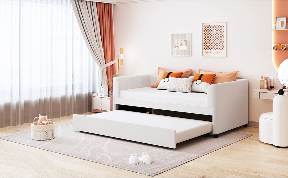 Upholstered Daybed With Ergonomic Design Backrest - The Sleep Loft - Online Mattress Showroom NYC