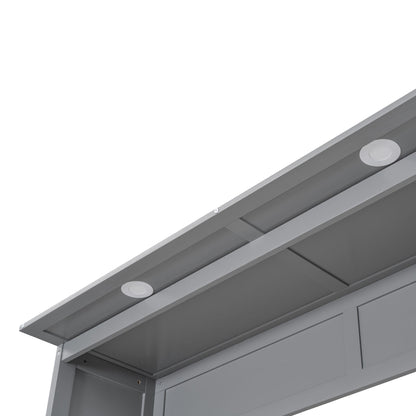 Murphy Wall Bed With Shelves, Drawers And LED Lights - The Sleep Loft - Online Mattress Showroom NYC