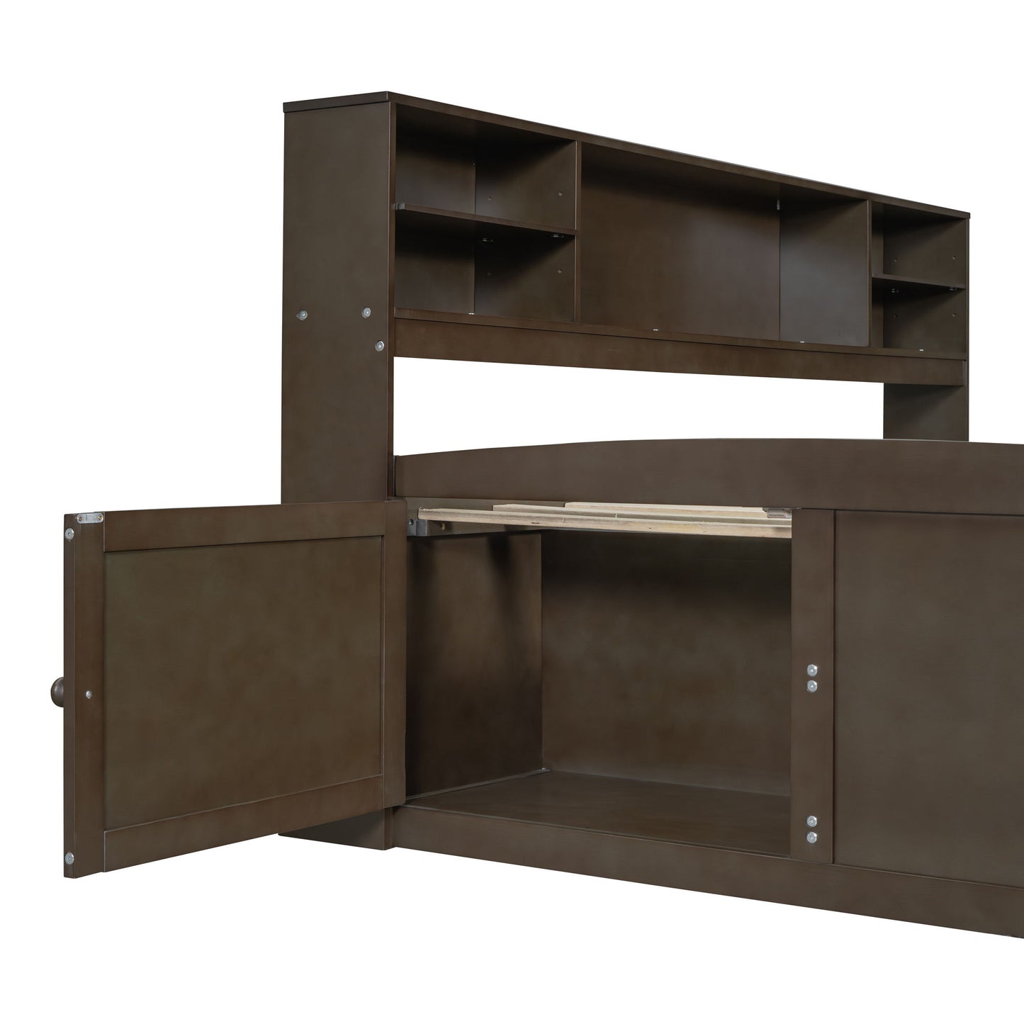 Daybed With 2 Bedside Cabinets, Upper Shelves And 4 Drawers - The Sleep Loft - Online Mattress Showroom NYC