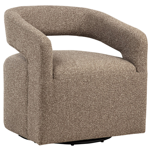 Westhill Boucle Upholstered Swivel Accent Chair Rocky Road - The Sleep Loft - Online Mattress Showroom NYC