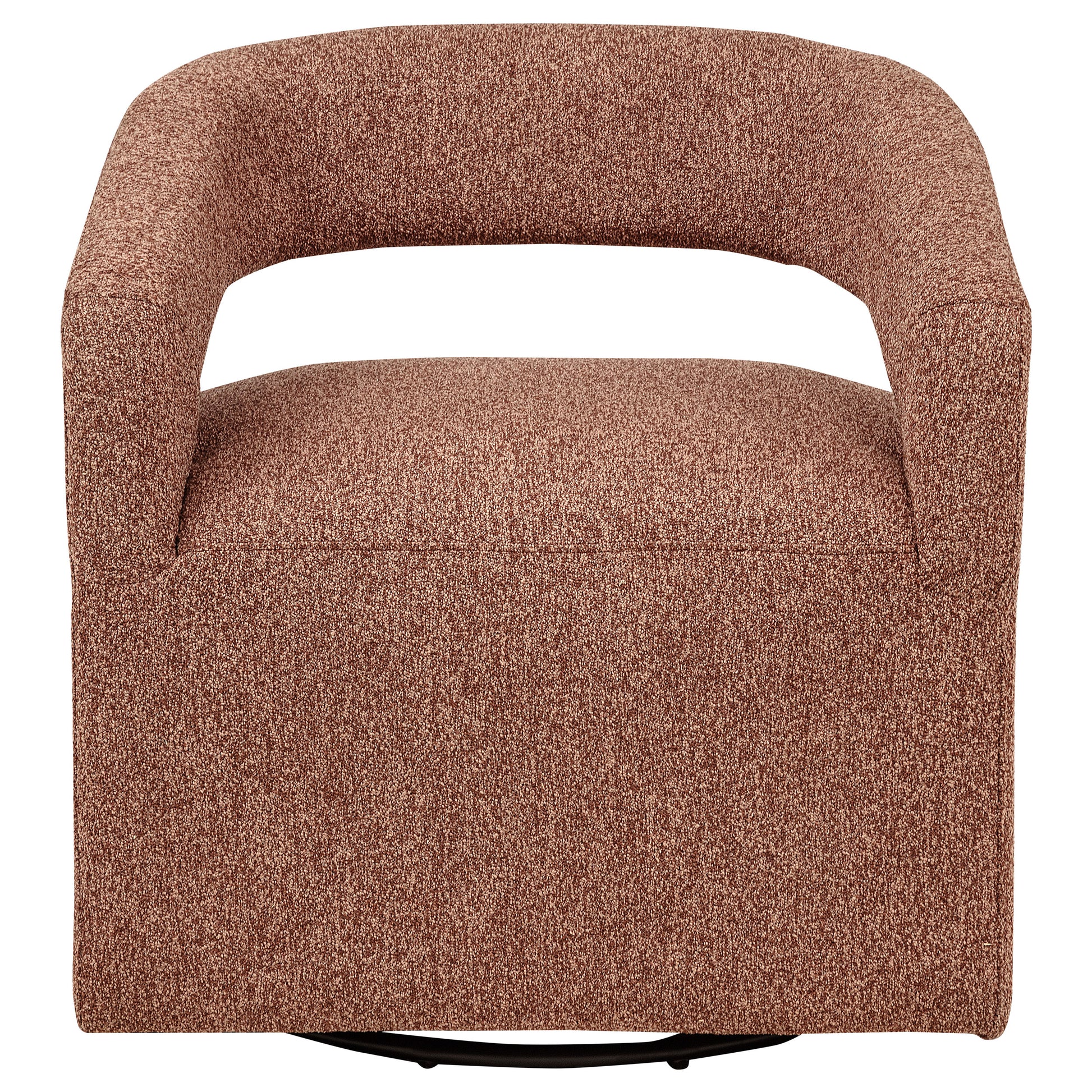 Westhill Boucle Upholstered Swivel Accent Chair Berry
