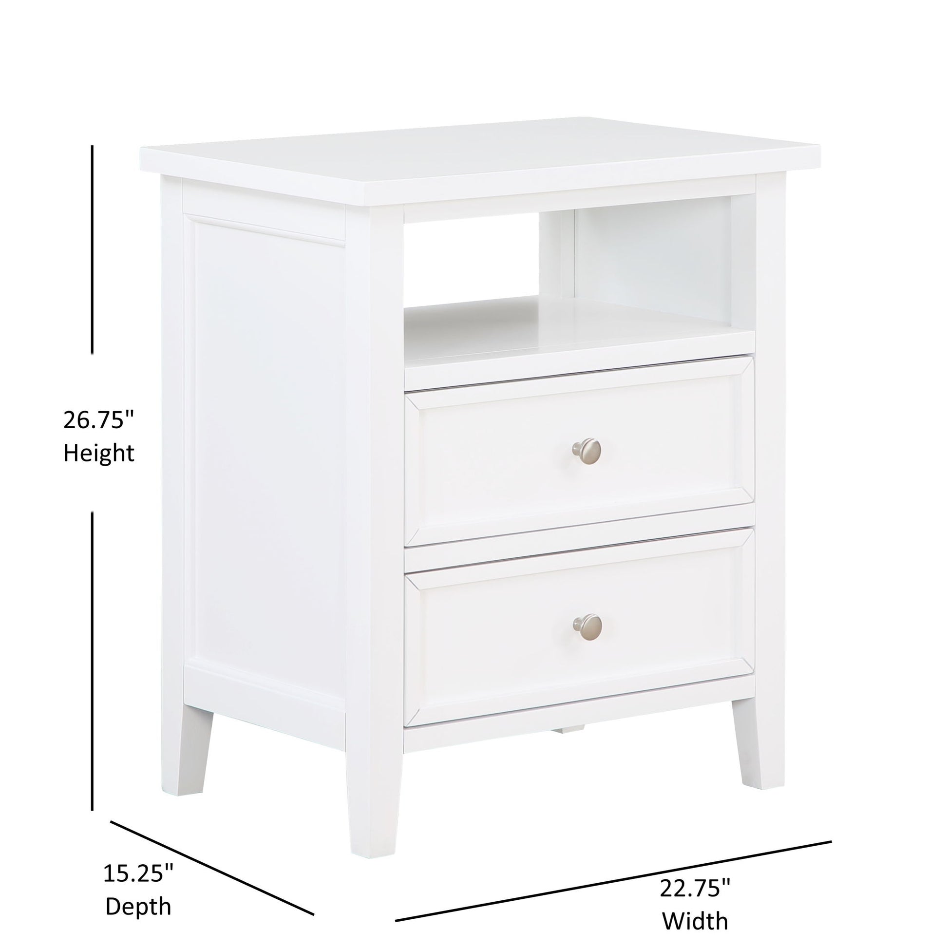 Weston - 2 Drawer Nightstand - The Sleep Loft - Online Mattress Showroom NYC