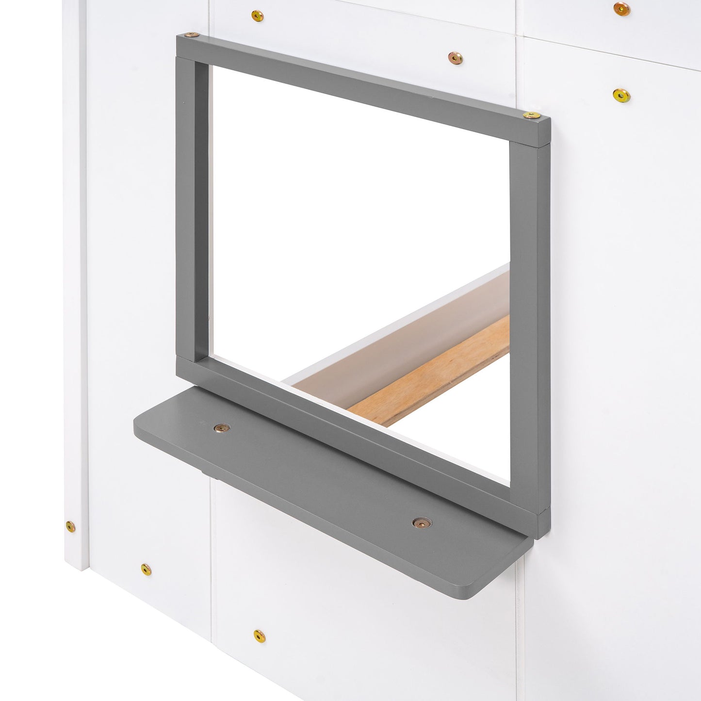 Bunk Bed Wood Bed & Roof, Window, Guardrail, Ladder - The Sleep Loft - Online Mattress Showroom NYC