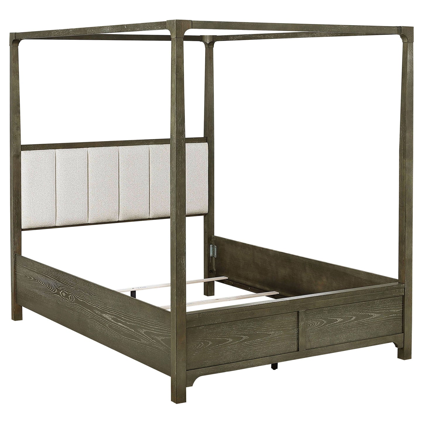 Sundance - Queen Canopy Bed With Upholstered Headboard - Dark Brown - The Sleep Loft - Online Mattress Showroom NYC