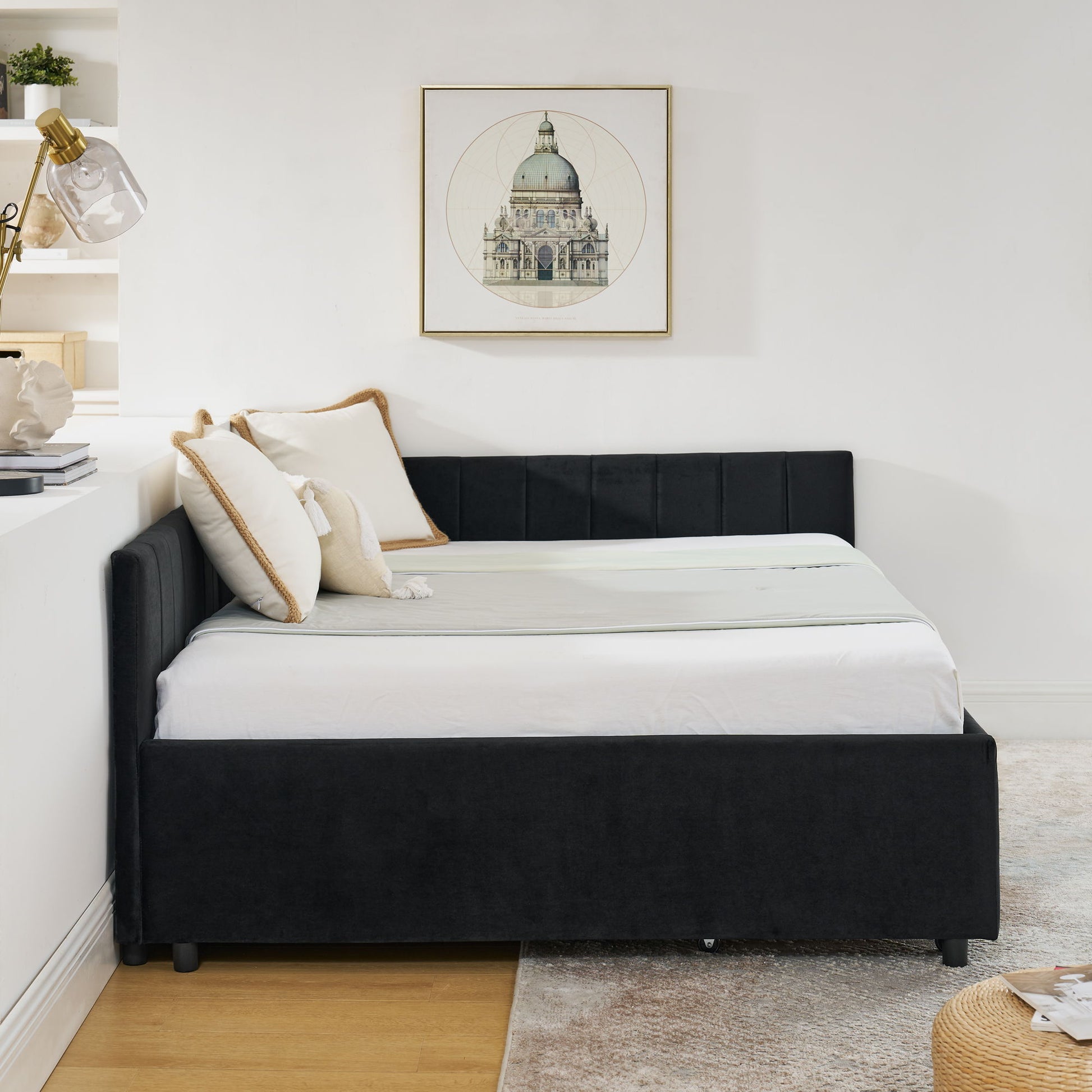 Upholstered Tufted Daybed Frame With Storage Drawers - The Sleep Loft - Online Mattress Showroom NYC