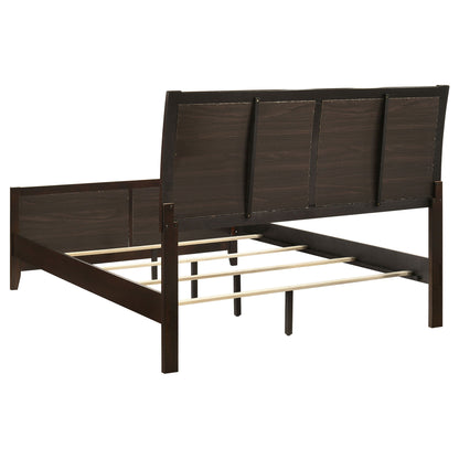 Queen Panel Bed With Upholstered Headboard And Footboard - Brown - The Sleep Loft - Online Mattress Showroom NYC
