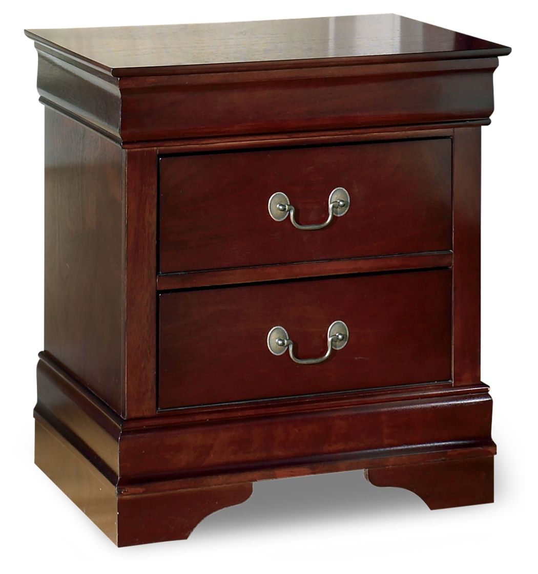 Alisdair - Two Drawer Night Stand - Reddish Brown - The Sleep Loft - Online Mattress Showroom NYC