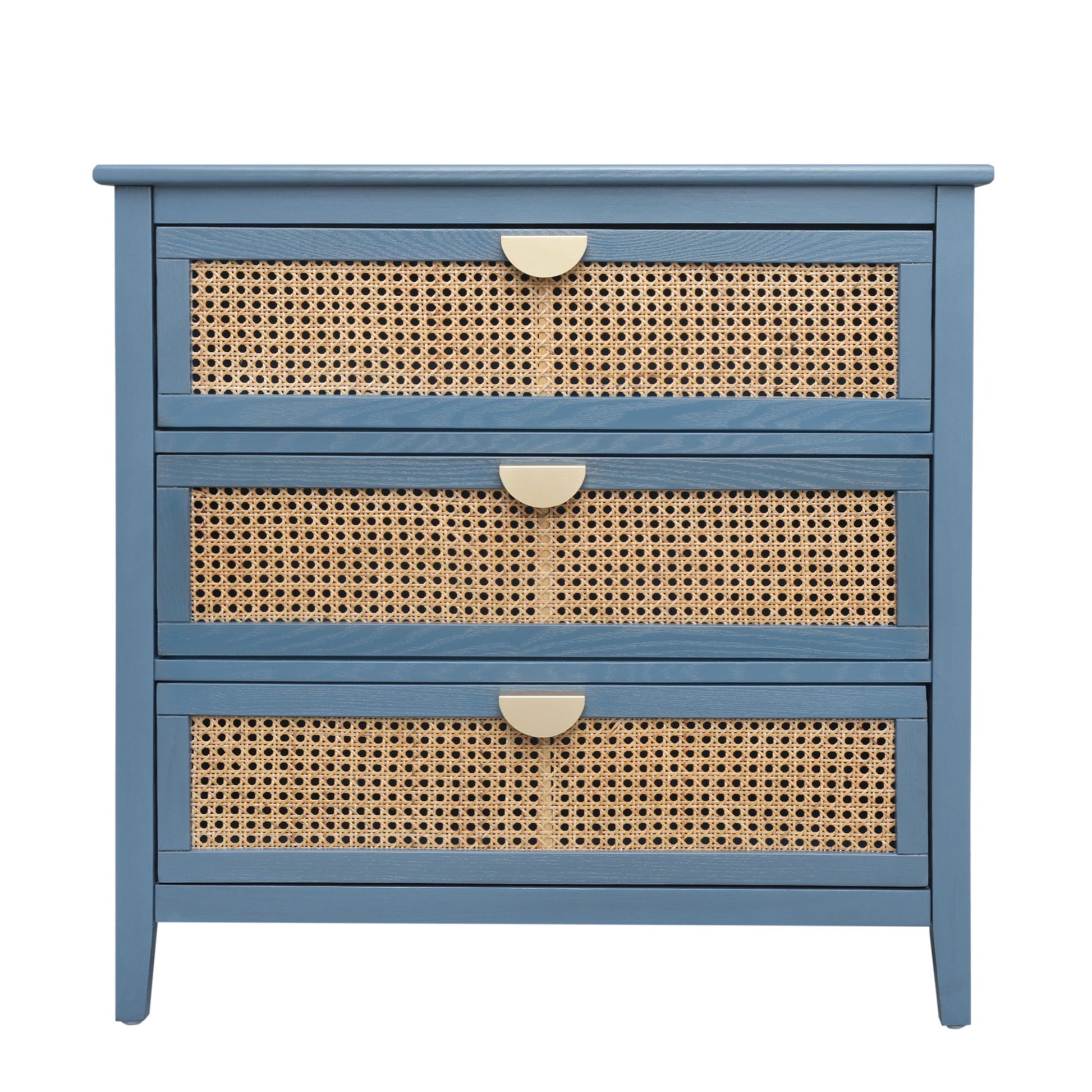 3 Drawer Cabinet, Natural Rattan, American Furniture - The Sleep Loft - Online Mattress Showroom NYC