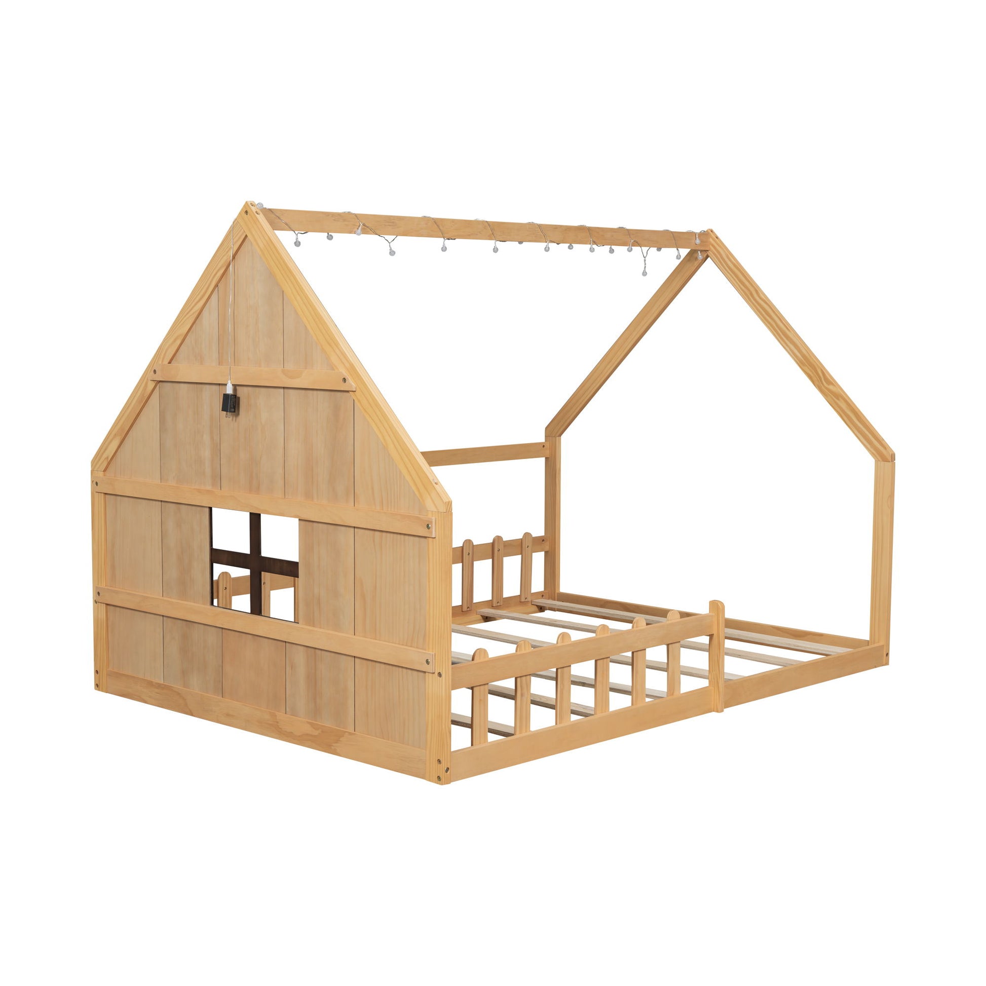 House Bed With Window And Fence - The Sleep Loft - Online Mattress Showroom NYC