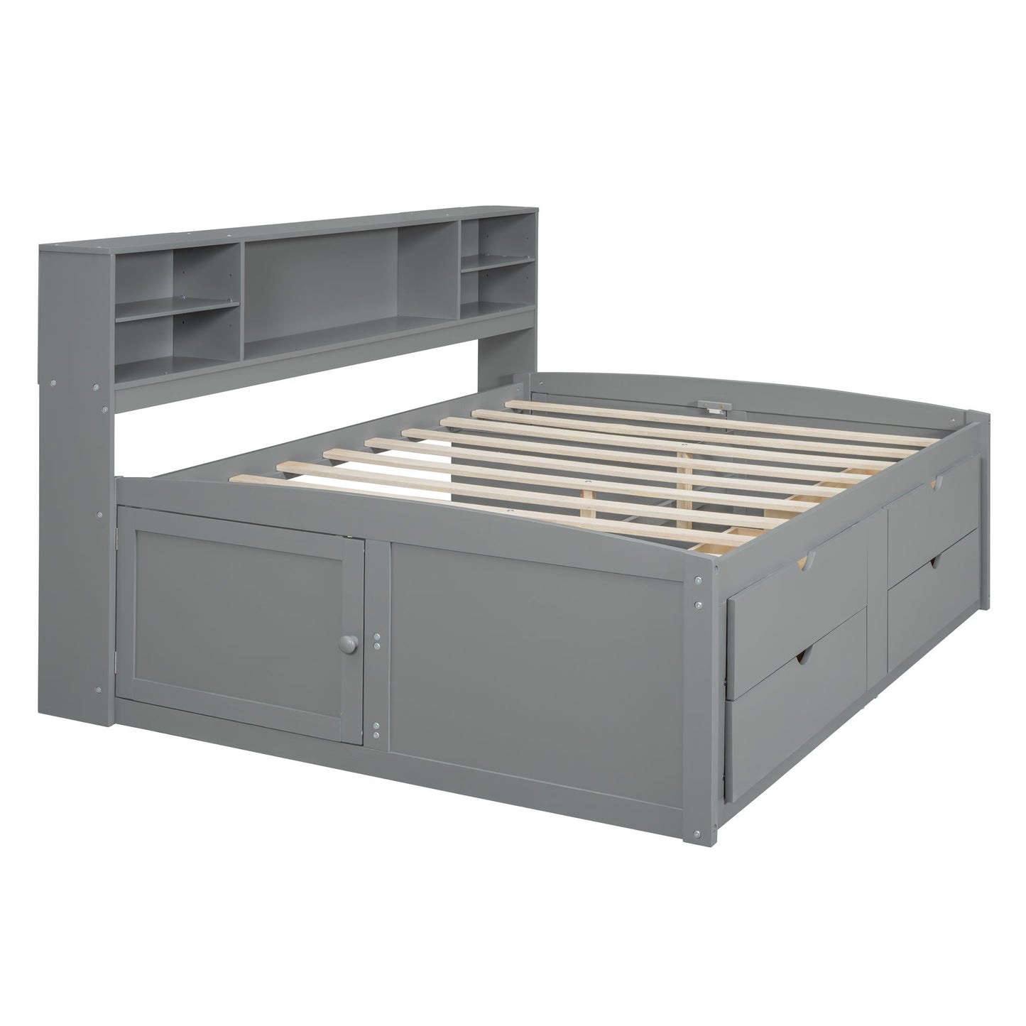 Daybed With 2 Bedside Cabinets, Upper Shelves And 4 Drawers - The Sleep Loft - Online Mattress Showroom NYC