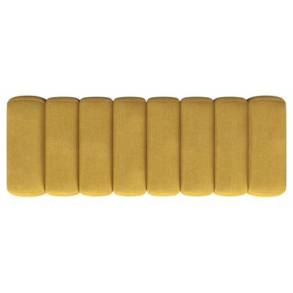 Summer Fabric Upholstered Tufted Accent Bench Mustard Yellow