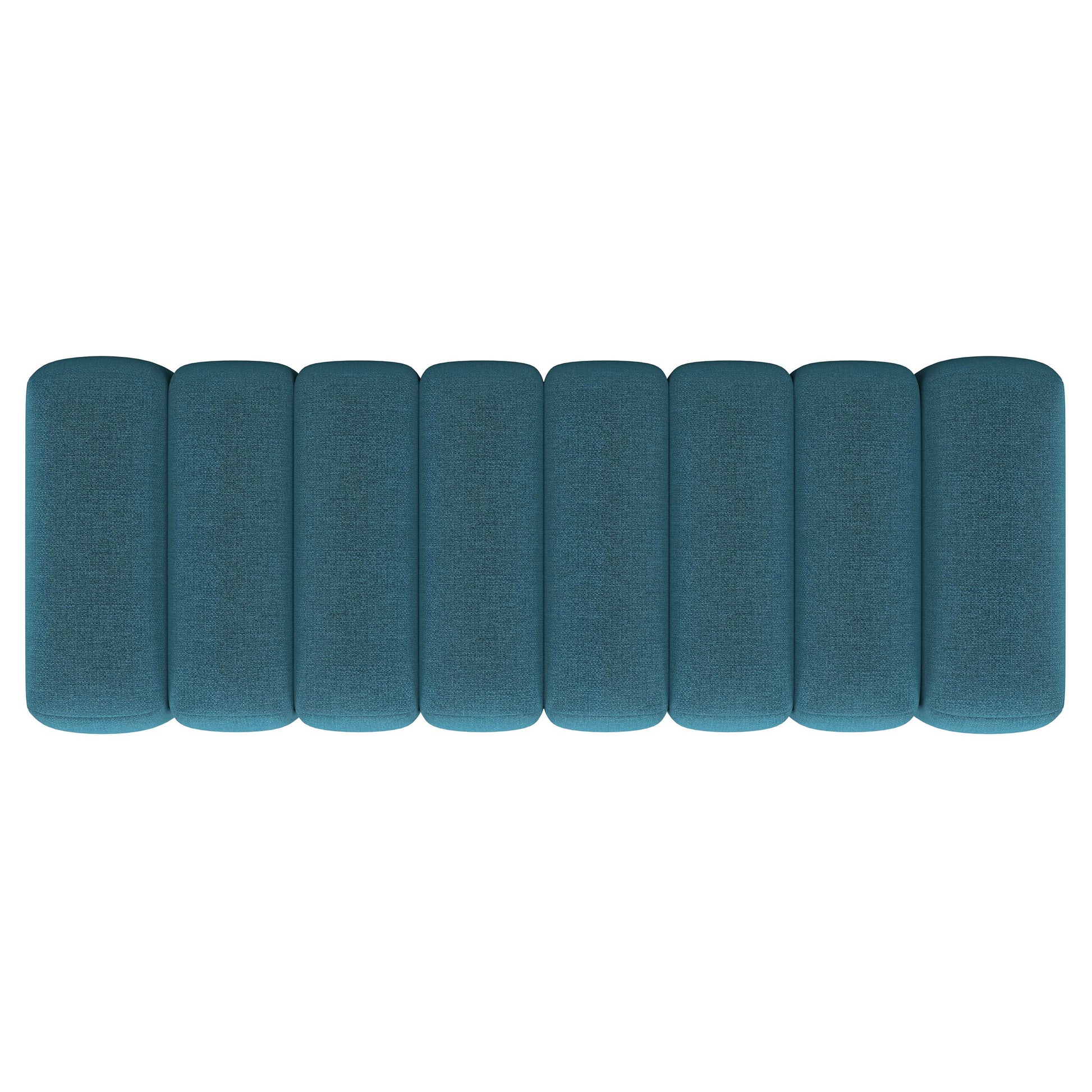 Summer Fabric Upholstered Tufted Accent Bench Peacock Blue