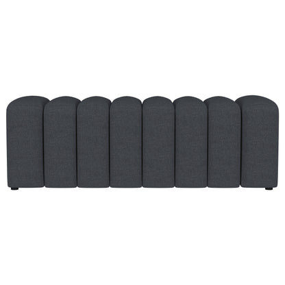 Summer Fabric Upholstered Tufted Accent Bench Charcoal