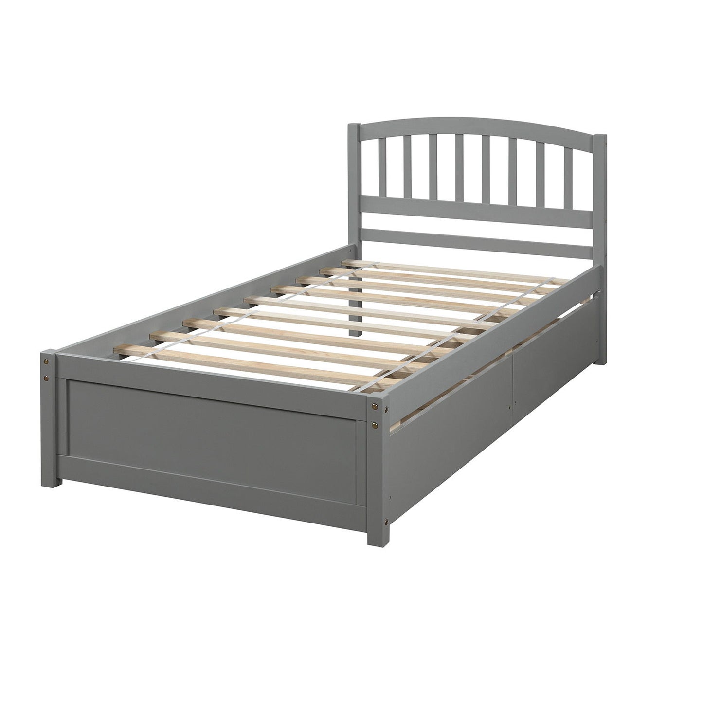 Platform Storage Bed Wood Bed Frame With Two Drawers And Headboard - The Sleep Loft - Online Mattress Showroom NYC