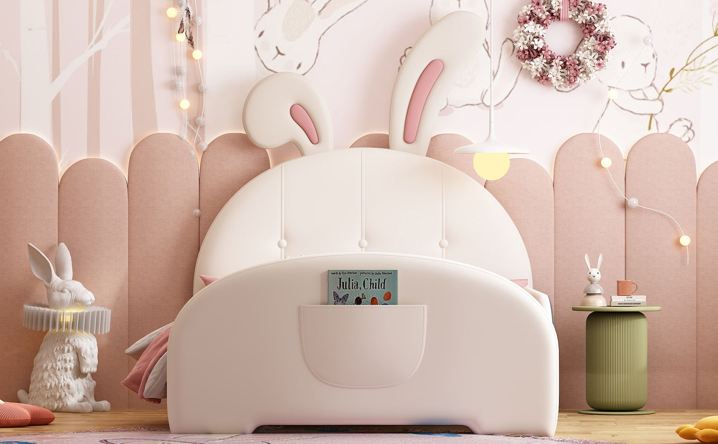 Upholstered Rabbit-Shape Princess Bed With Headboard And Footboard - The Sleep Loft - Online Mattress Showroom NYC