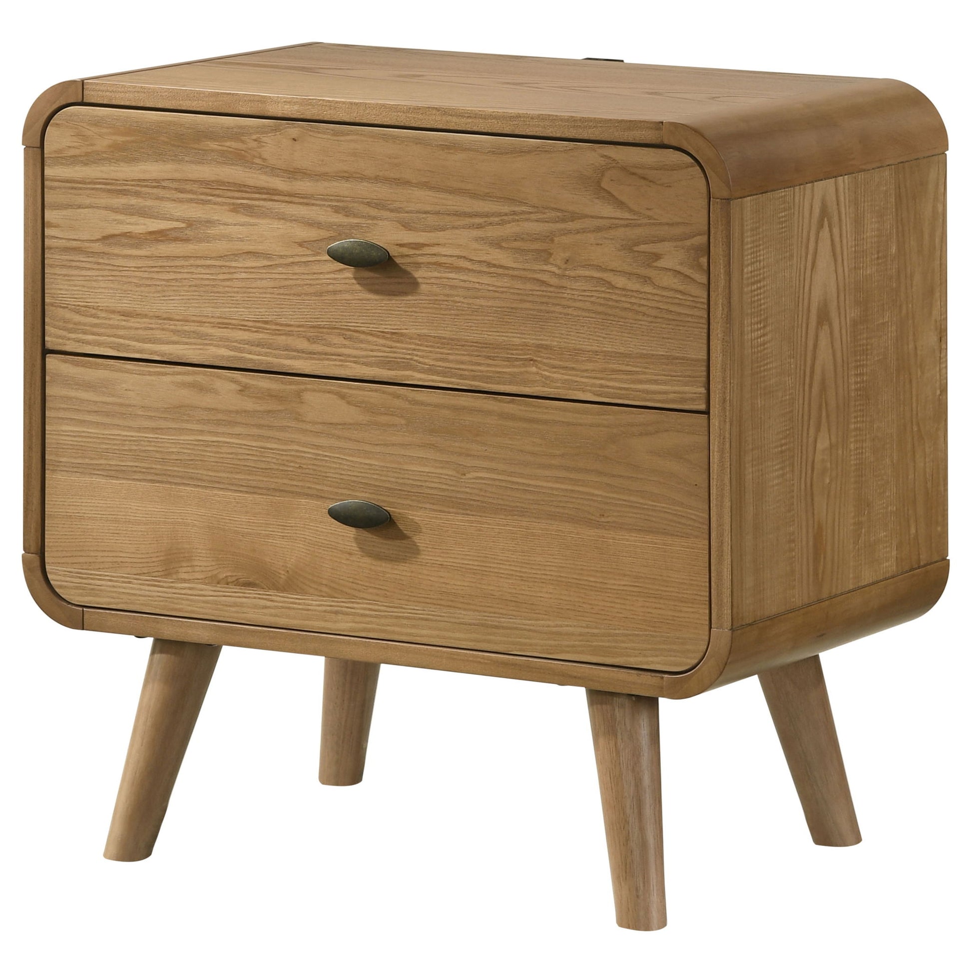 Winston - 2 Drawer Nightstand - Ash Brown - The Sleep Loft - Online Mattress Showroom NYC