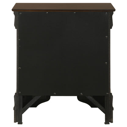 Demetra - 2 Drawer Nightstand - Cappuccino - The Sleep Loft - Online Mattress Showroom NYC