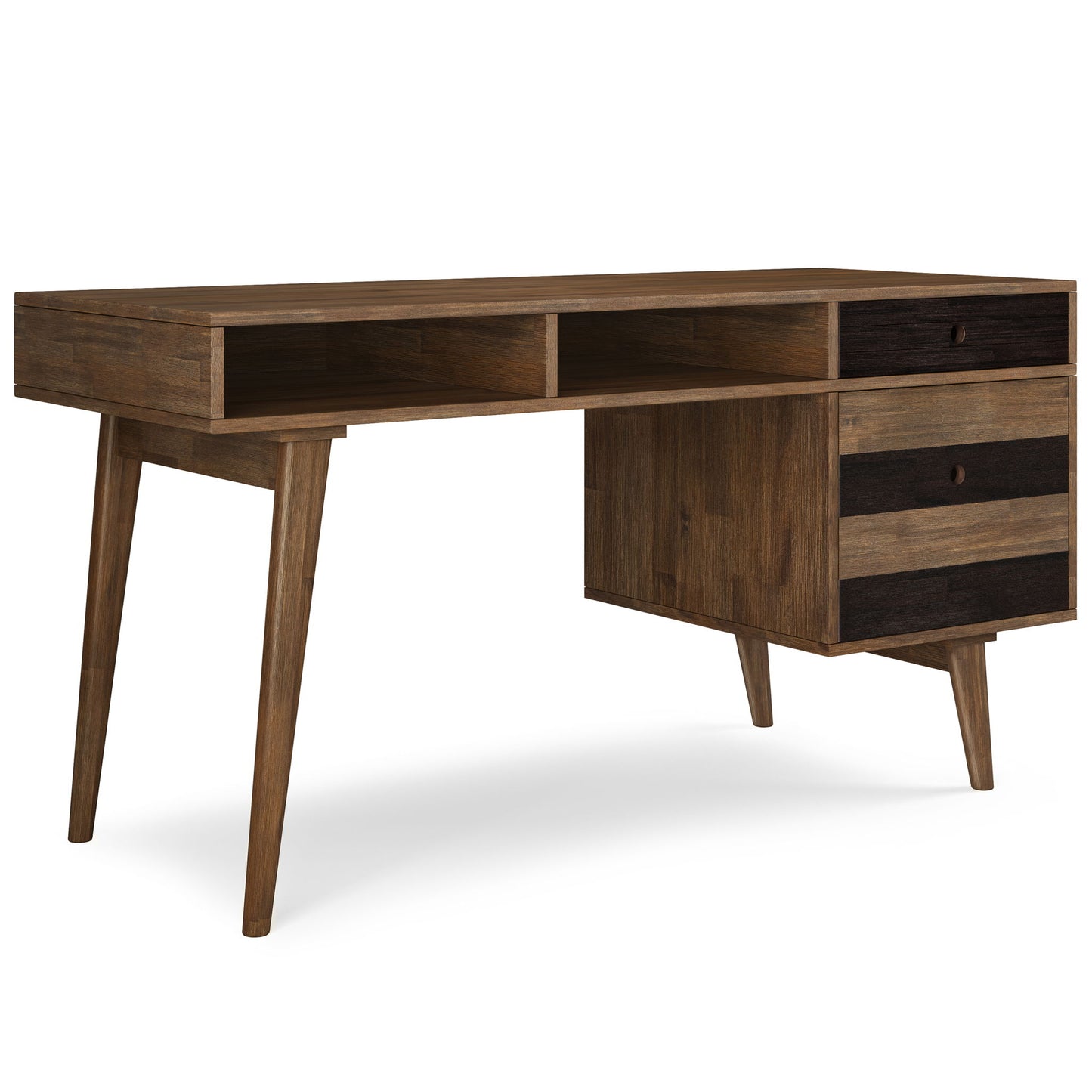 Clarkson - Desk With Side Drawers - Rustic Natural Aged Brown - The Sleep Loft - Online Mattress Showroom NYC