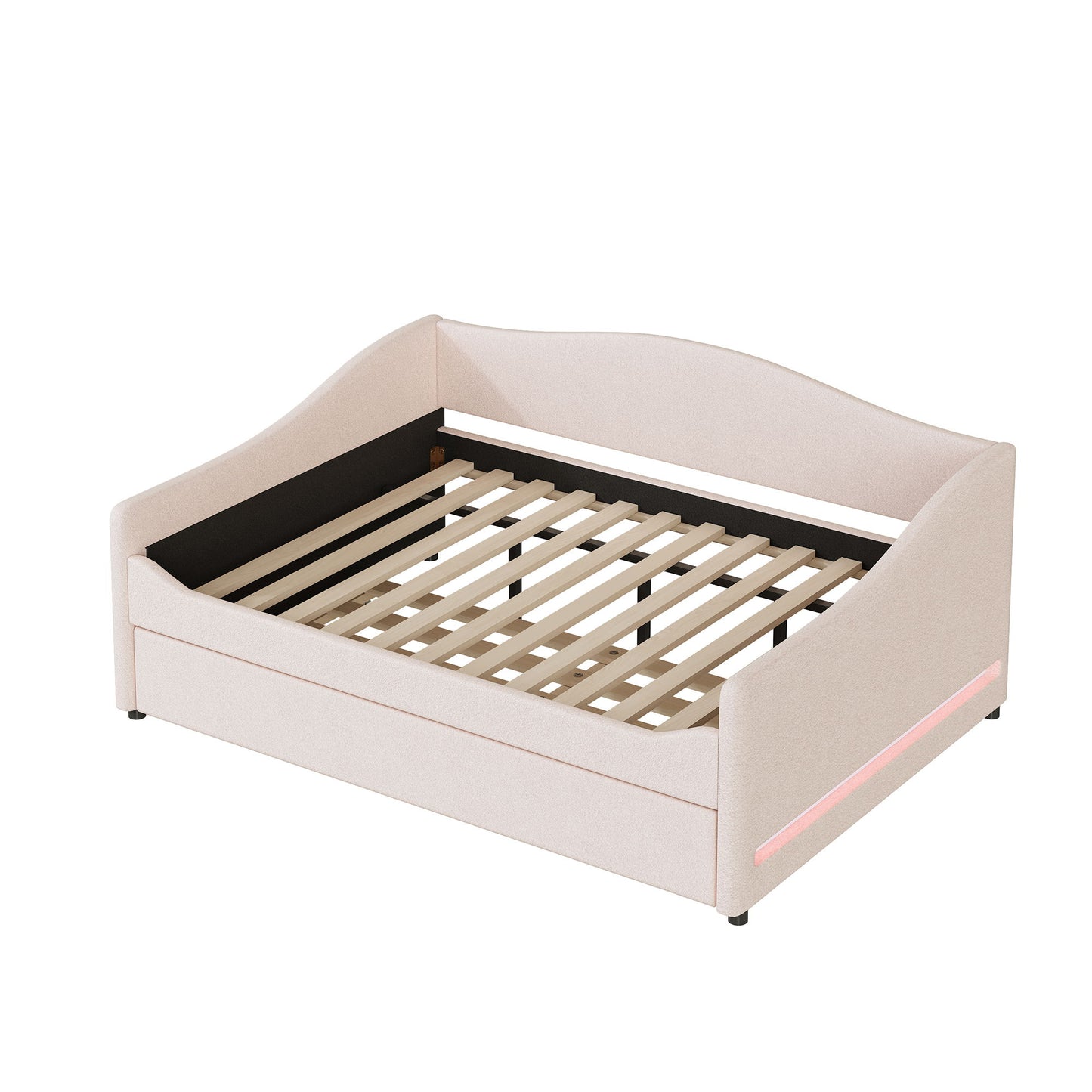 Upholstered Daybed With Light And Trundle - The Sleep Loft - Online Mattress Showroom NYC