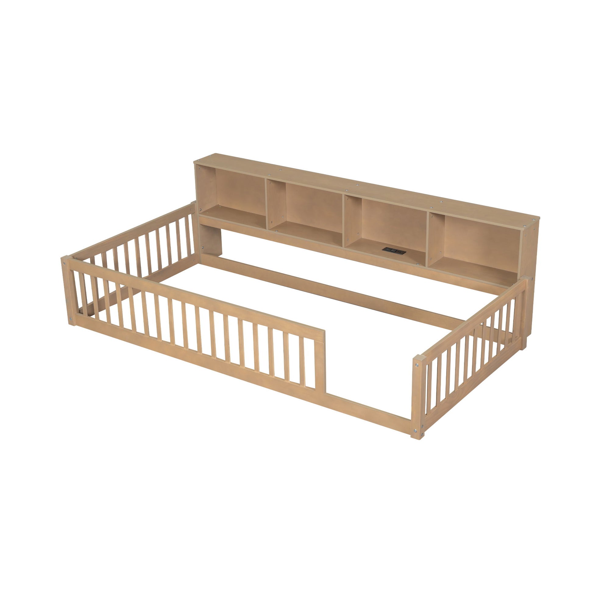 Floor Bed With Storage Cabinets And USB Ports - The Sleep Loft - Online Mattress Showroom NYC