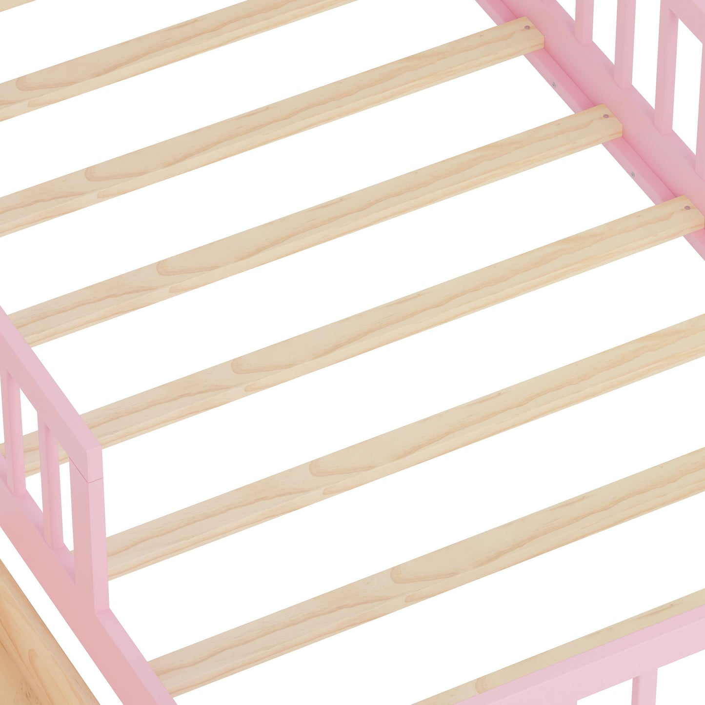 Bed With Headboard Storage Rack, 2 Under Bed Drawers, 3 Side Guardrails For Safety - The Sleep Loft - Online Mattress Showroom NYC
