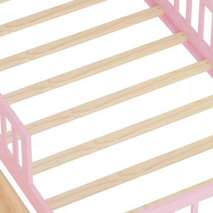 Bed With Headboard Storage Rack, 2 Under Bed Drawers, 3 Side Guardrails For Safety - The Sleep Loft - Online Mattress Showroom NYC