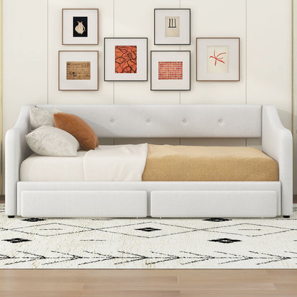 Upholstered Daybed With 2 Drawers - The Sleep Loft - Online Mattress Showroom NYC