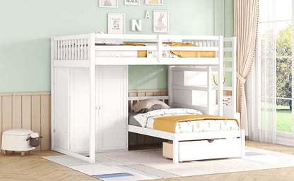 Bunk Bed With Wardrobe, Drawers - The Sleep Loft - Online Mattress Showroom NYC