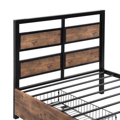 Twin Size Platform Bed With Headboard And Footboard, 2 Storage Drawers And Rotatable TV Stand - Black - The Sleep Loft - Online Mattress Showroom NYC