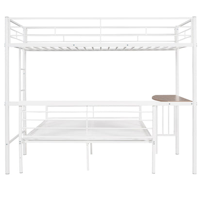 Bunk Bed With Desk, Ladder And Quality Slats For Bedroom - The Sleep Loft - Online Mattress Showroom NYC