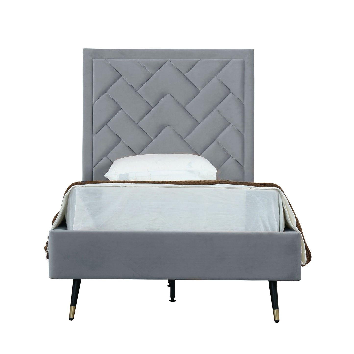 Crosby - Bed With Upholstered Headboard And Slats - The Sleep Loft - Online Mattress Showroom NYC