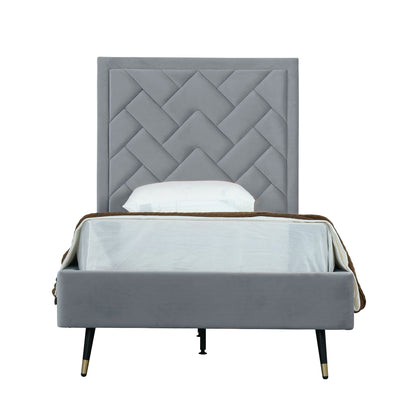 Crosby - Bed With Upholstered Headboard And Slats - The Sleep Loft - Online Mattress Showroom NYC