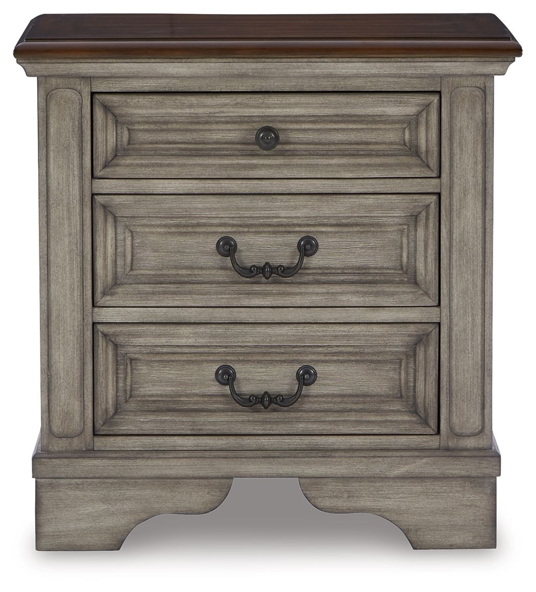 Lodenbay - Three Drawer Night Stand - Antique Gray - The Sleep Loft - Online Mattress Showroom NYC