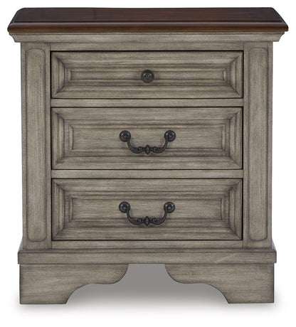 Lodenbay - Three Drawer Night Stand - Antique Gray - The Sleep Loft - Online Mattress Showroom NYC