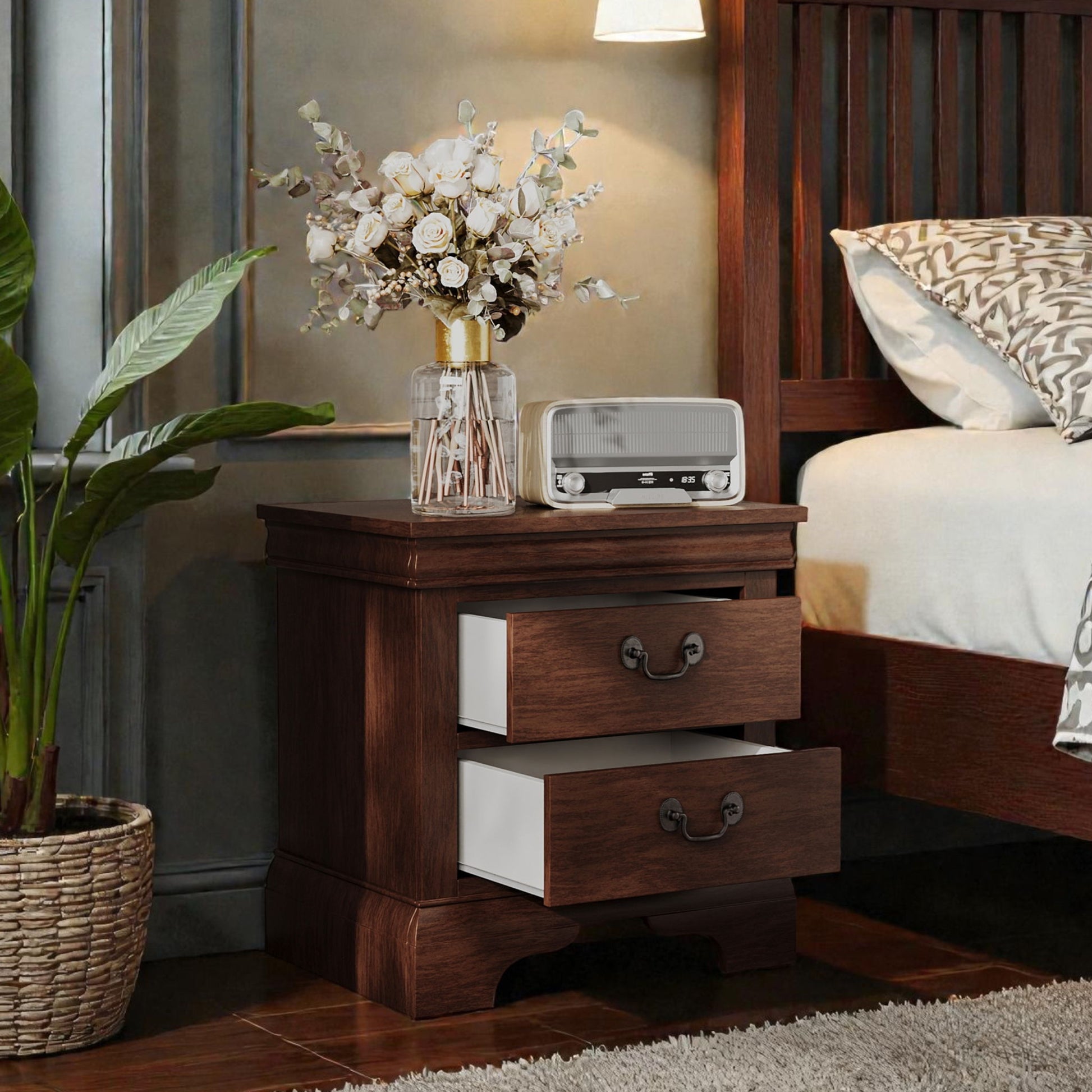 Nightstand With 2 Drawers - The Sleep Loft - Online Mattress Showroom NYC