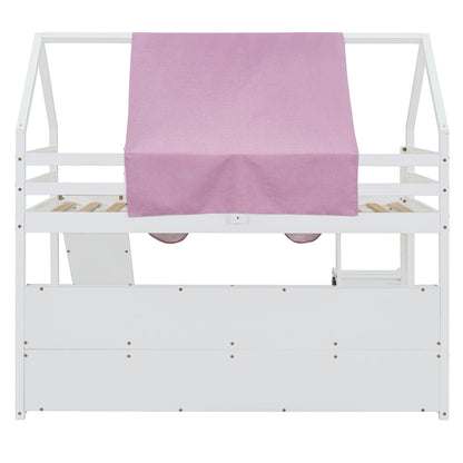 Loft Bed With House Shaped Frame And Tent - The Sleep Loft - Online Mattress Showroom NYC