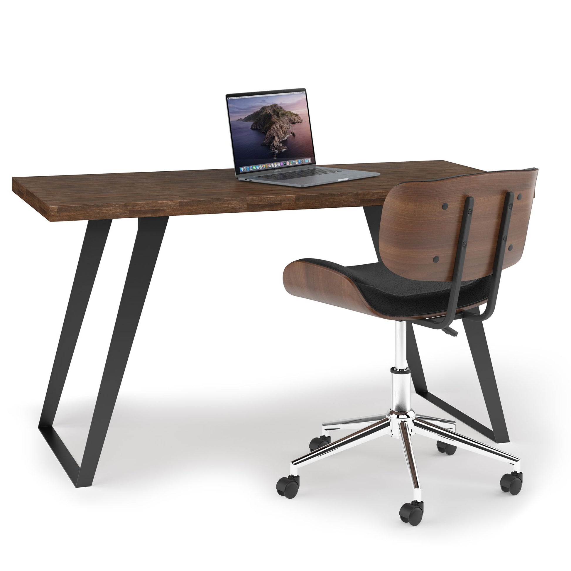 Lowry - Flat Top Desk - Rustic Natural Aged Brown - The Sleep Loft - Online Mattress Showroom NYC