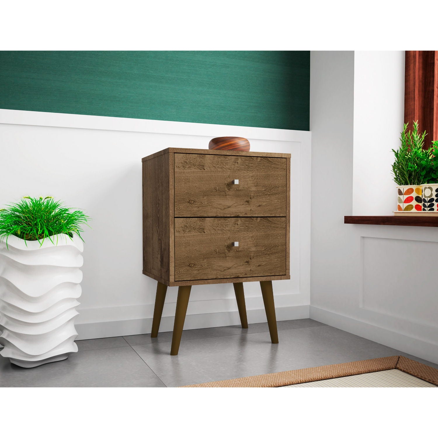Liberty - Nightstand 2 Drawers - The Sleep Loft - Online Mattress Showroom NYC