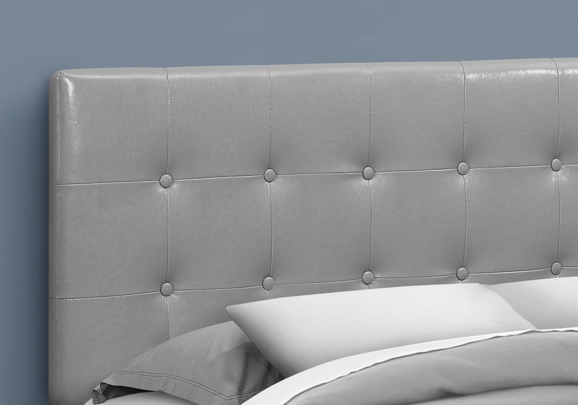 Queen Size, Bed Headboard Only, Upholstered, Durable Construction Transitional - Gray - The Sleep Loft - Online Mattress Showroom NYC