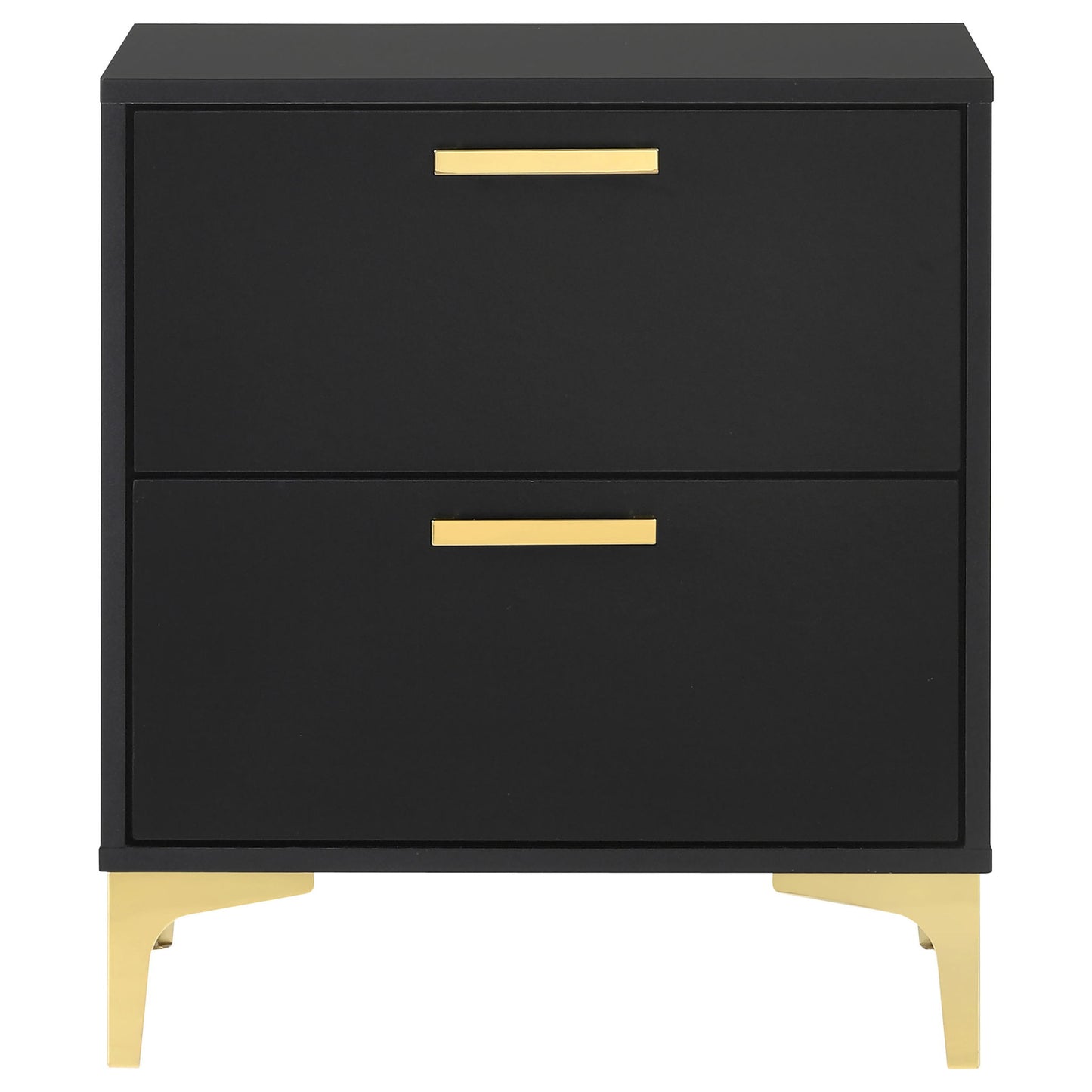2 Drawer Rectangular Nightstand - Black - The Sleep Loft - Online Mattress Showroom NYC