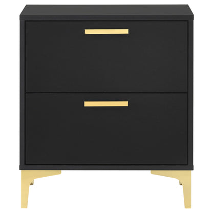 2 Drawer Rectangular Nightstand - Black - The Sleep Loft - Online Mattress Showroom NYC