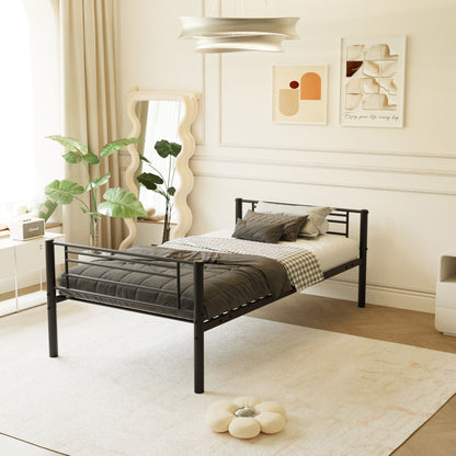 Twin Size Metal Triple Bunk Bed For Bedroom And Dormitory, Convertible Into 3 Separate Beds - Black - The Sleep Loft - Online Mattress Showroom NYC