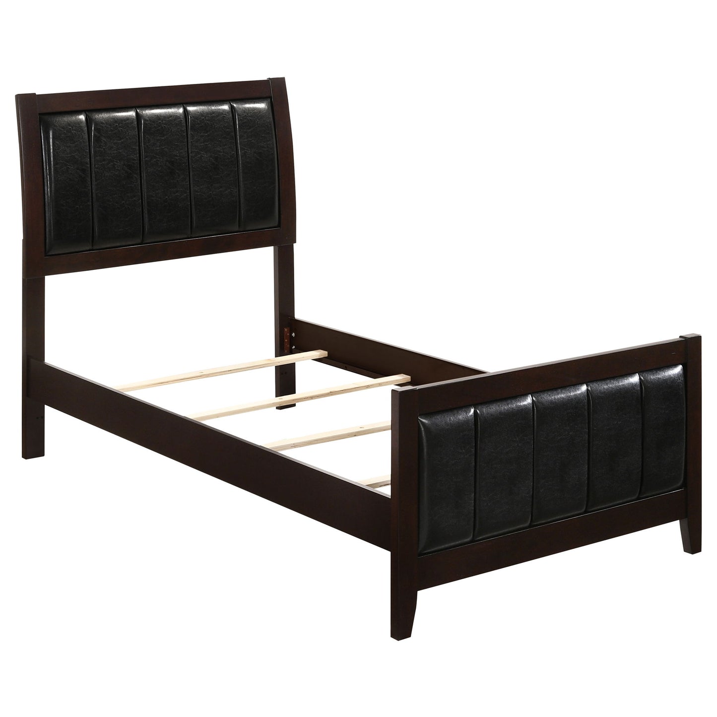 Twin Panel Bed With Headboard And Tapered Legs - Brown - The Sleep Loft - Online Mattress Showroom NYC