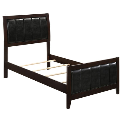 Twin Panel Bed With Headboard And Tapered Legs - Brown - The Sleep Loft - Online Mattress Showroom NYC