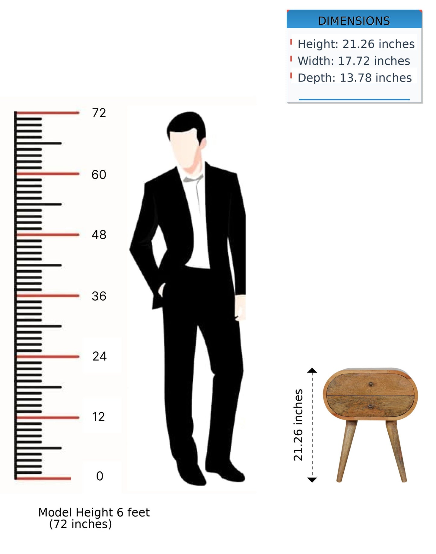 Circular Nightstand - The Sleep Loft - Online Mattress Showroom NYC